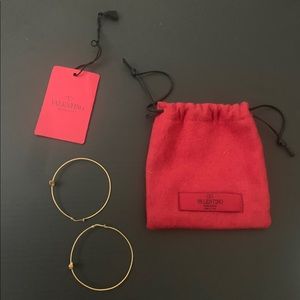 Authentic Matte Gold Plated Shell  Hoop Earrings